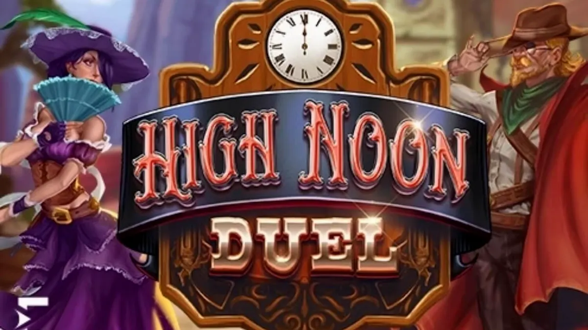 Tampilan visual slot High Noon Duel dengan latar belakang padang pasir Wild West
